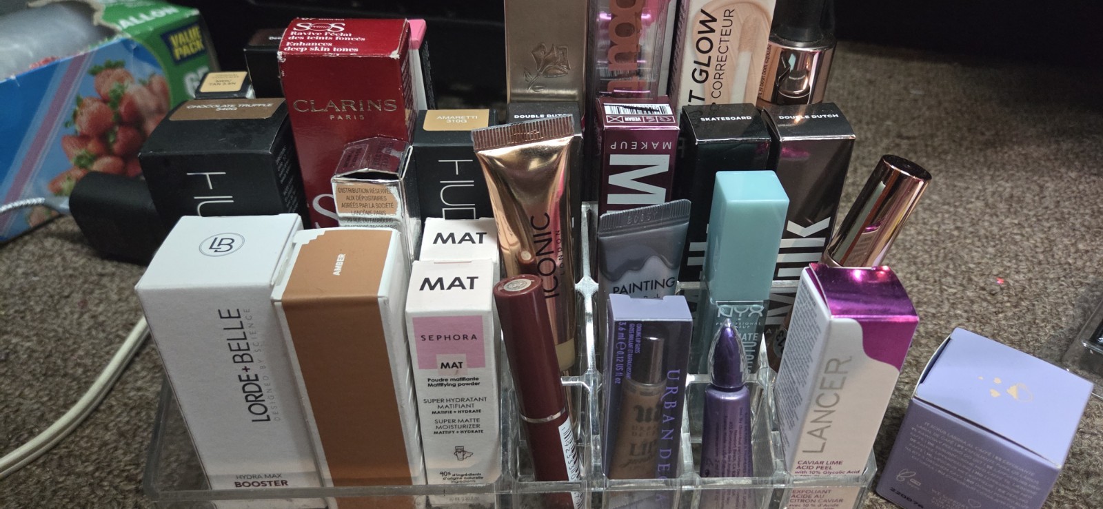 Assorted Mixed Makeup & Skincare Lot Lorde + Belle, Clarins, Lancôme, Milk
