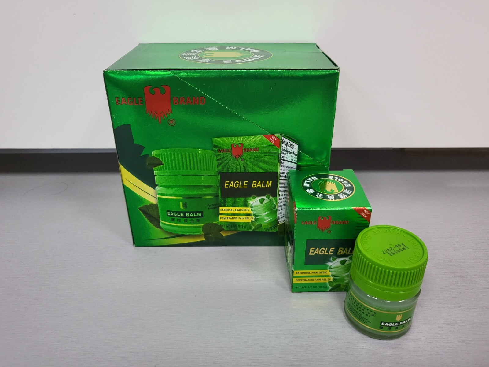 Eagle Brand Green Balm 0.7 oz (19.8g) – 12 bottles – 1 dozen – Dau Cu La Con O