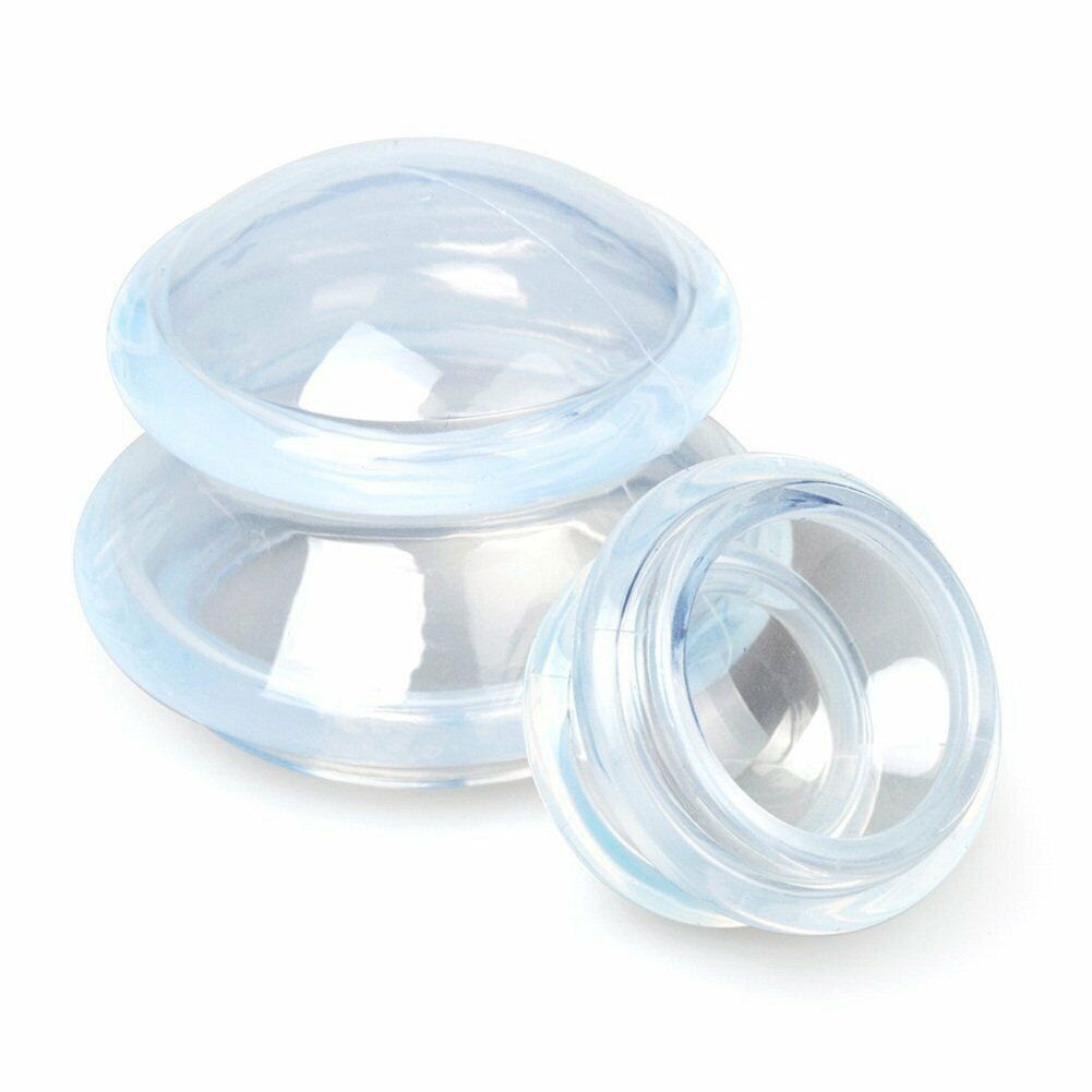 2 Cups Cupping Therapy Set Silicone Suction Vacuum Massage For Face Full Body US