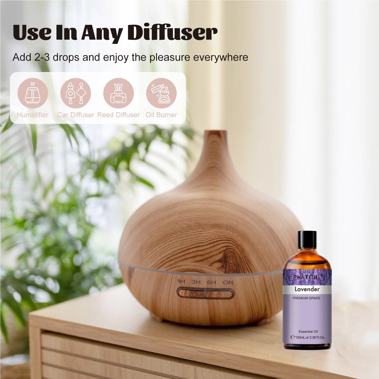 100mL Pure Essential Oils – Premium Grade Oil -Natural Aromatherapy Diffuser Oil