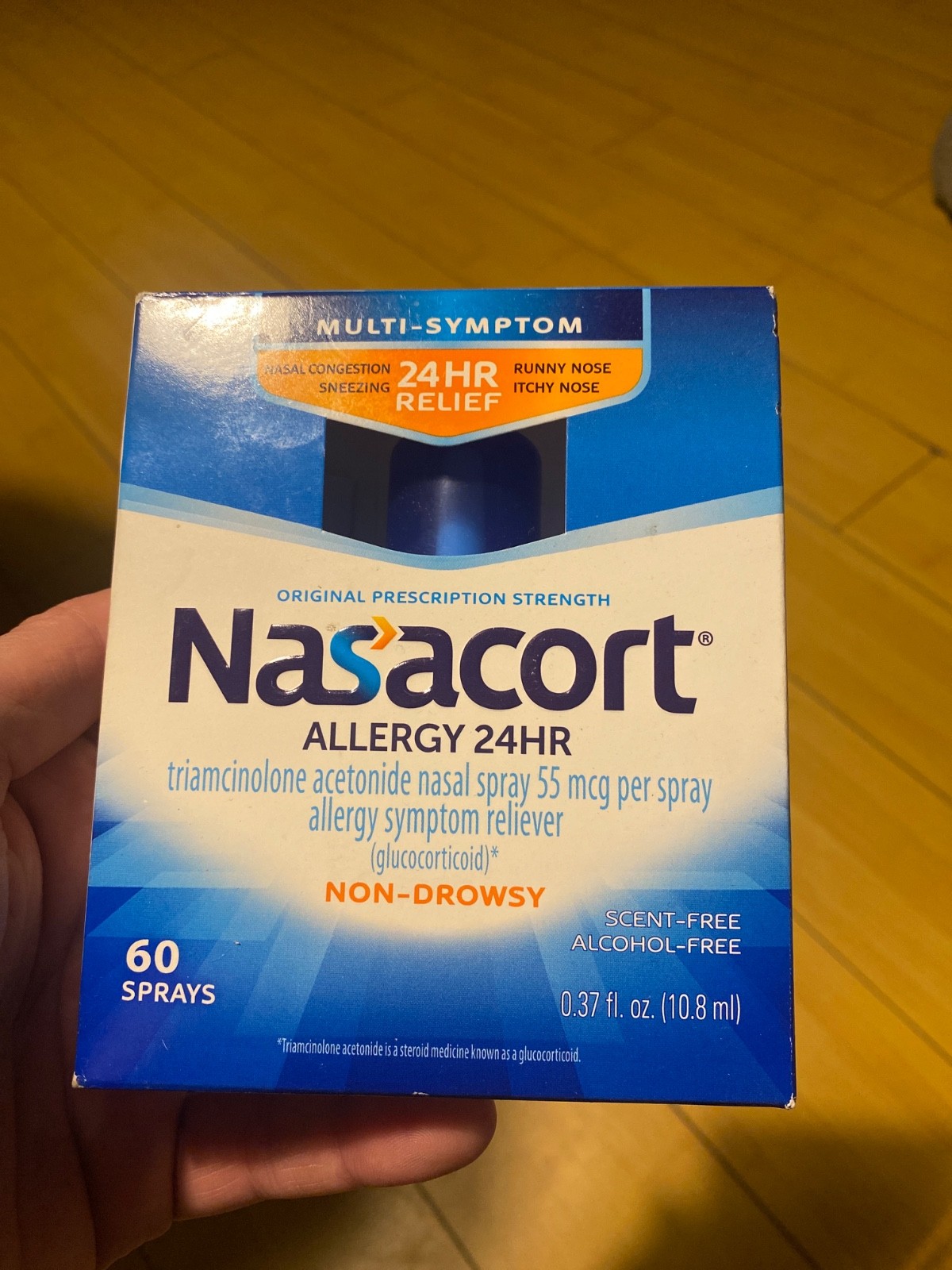 Nasacort Non Drowsy 24 HR Allergy Nasal Spray 60 Sprays 0.37oz / 10.8ml