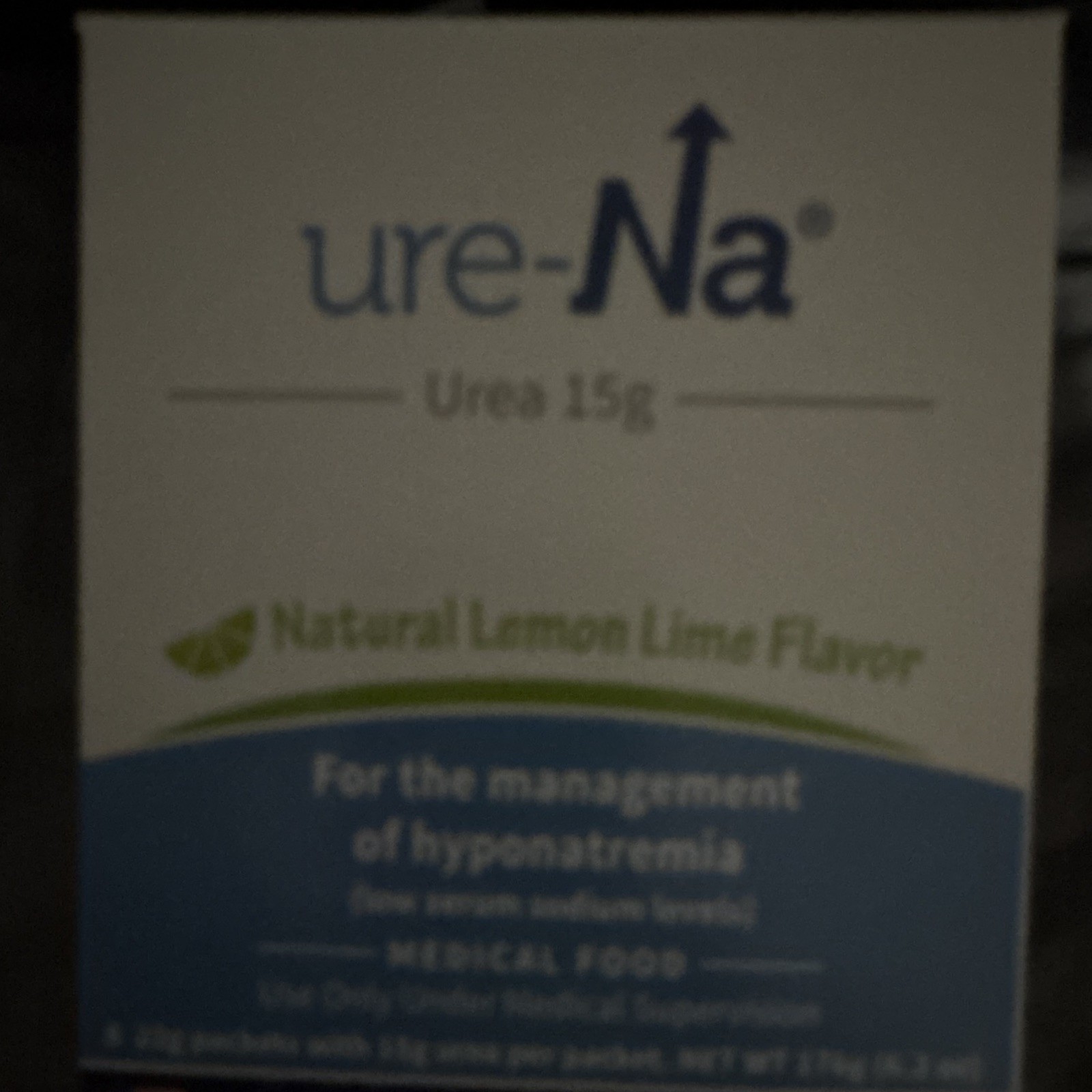 ure-Na Urea 15g Powder Medical Food Oral Natural Lemon Lime for Hyponatremia