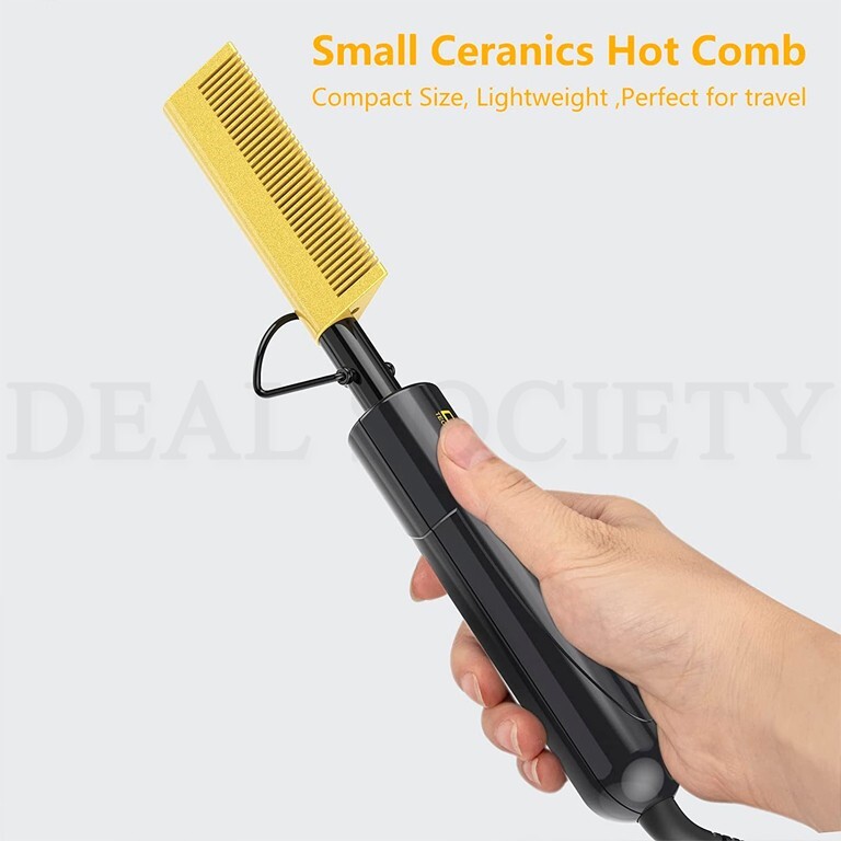Electric Ceramic pressing Small Hot Comb for thick coarse hair 450℉ Lot of 2