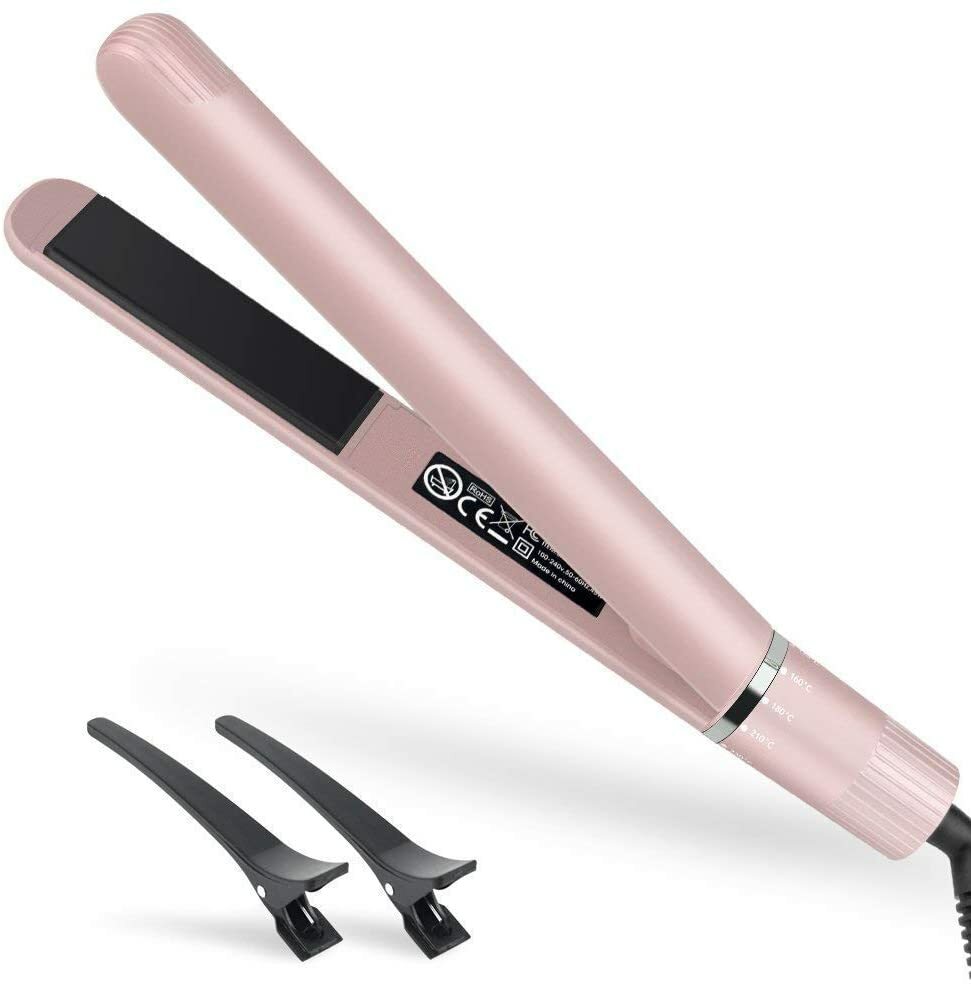 Hair Straightener Titanium Ceramic Flat Iron For Thick Hair