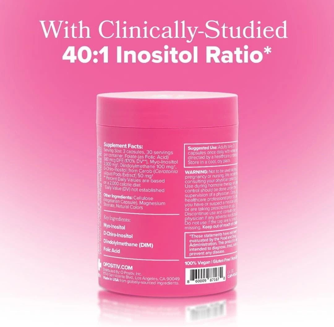 O Positiv FLO Ovarian Support Vitamin 90 Dietary Supplement for Hormone Balance