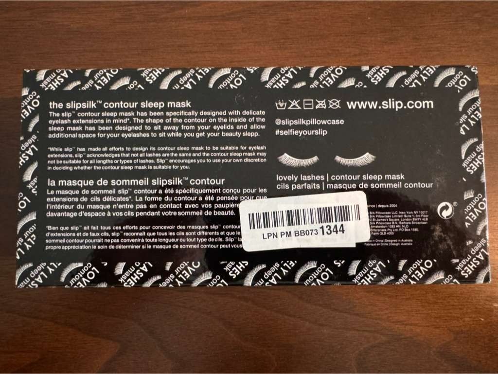 Slip Silk Contour Sleep Mask Lovely Lashes Eye Mask New Sealed Fast Ship