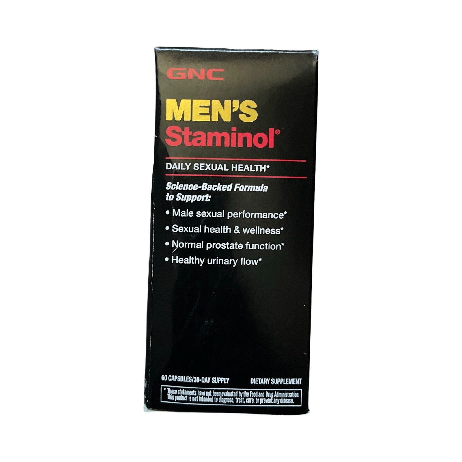 GNC Men’s Staminol Sexual Health Support Male Performance- 60 Capsules, 10/2025