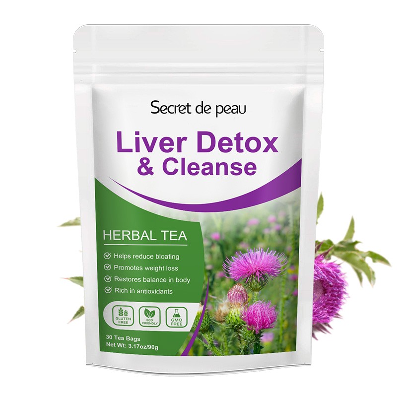 Organic 30 Days Liver Detox Tea Bags Milk Thistle Lung Liver Health Boost Immune