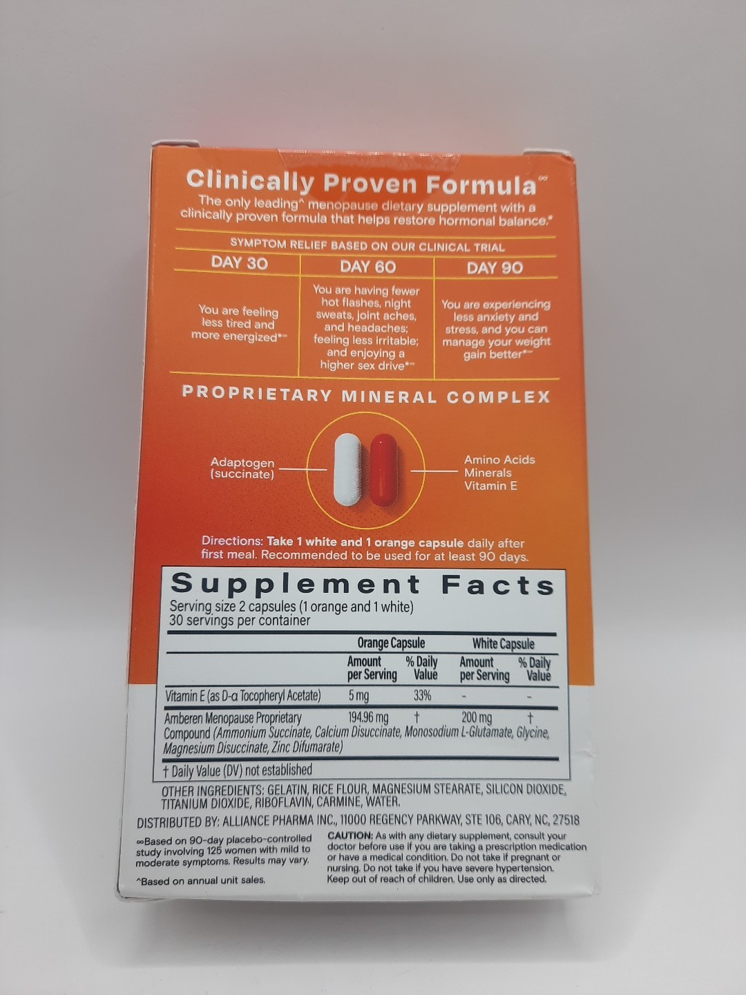 Amberen Menopause Relief Capsules 60 Count Exp 09/2027