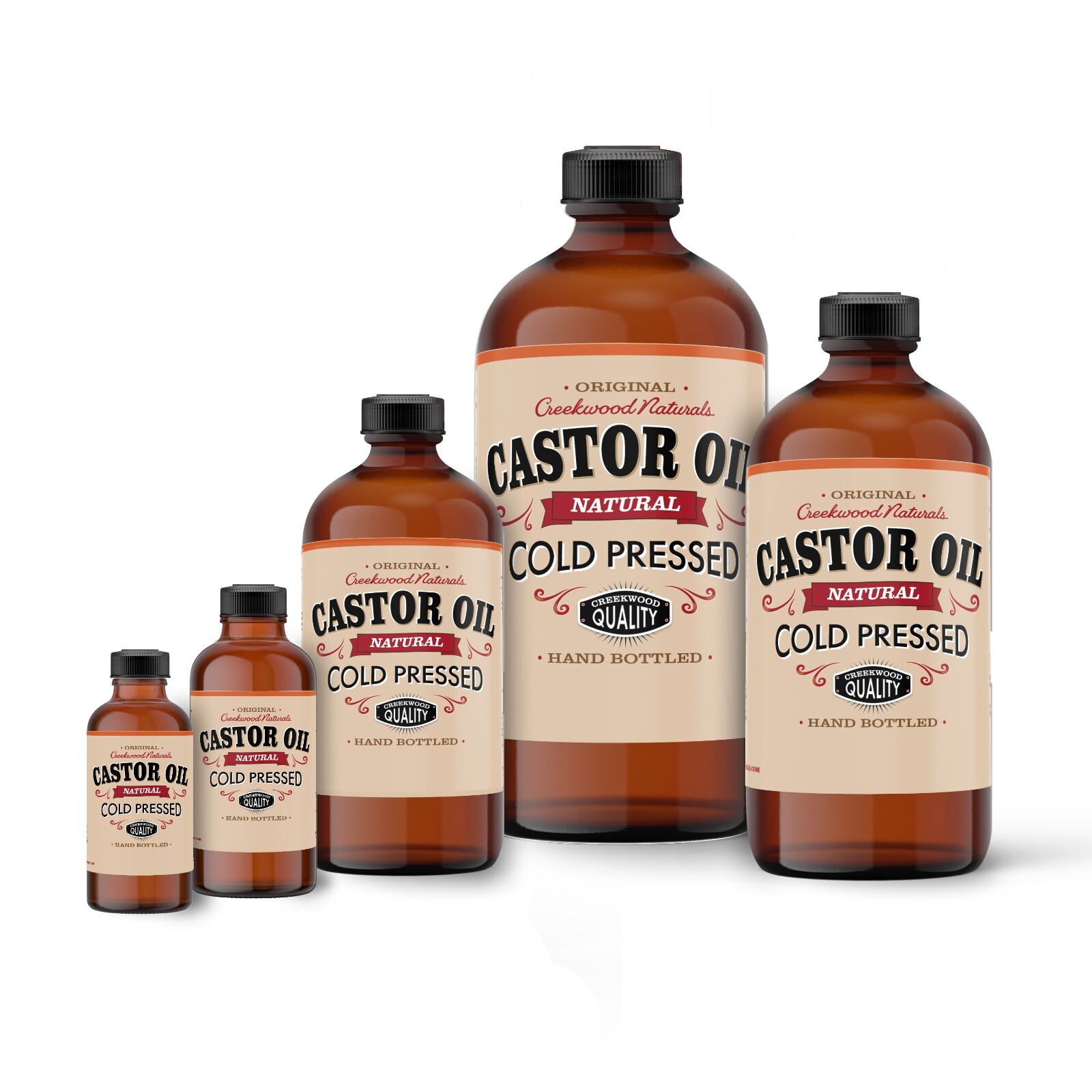 Castor Oil 100% Pure Cold Pressed in Glass Bottle Hair Skin