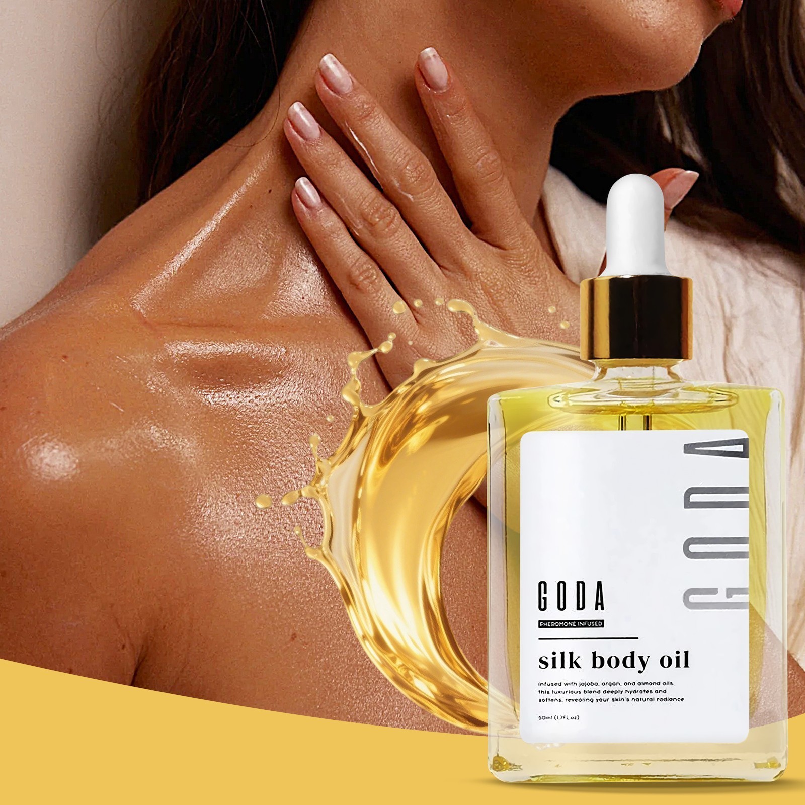 GODA Silk Body Oil Women Firming Anti Aging MoisturizerFormulaShowerOil1.7oz