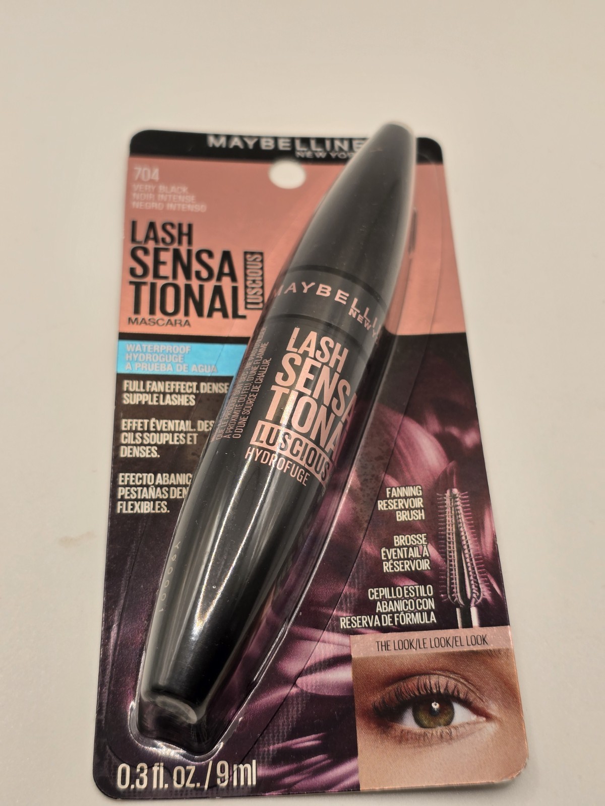1 Maybelline Lash Sensational WATERPROOF Mascara # 704 Very Black