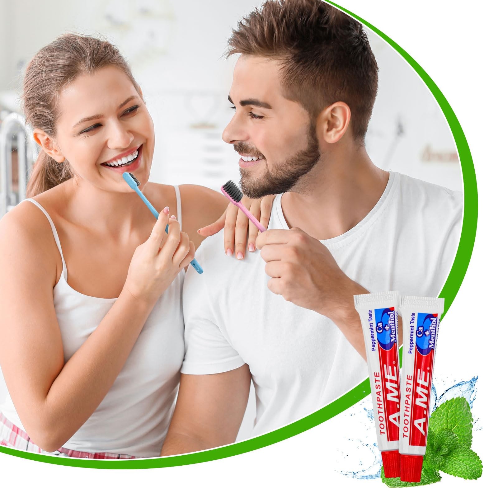 Travel Size Toothpaste Bulk, Disposable Small 0.35 Fl Oz (Pack of 100)