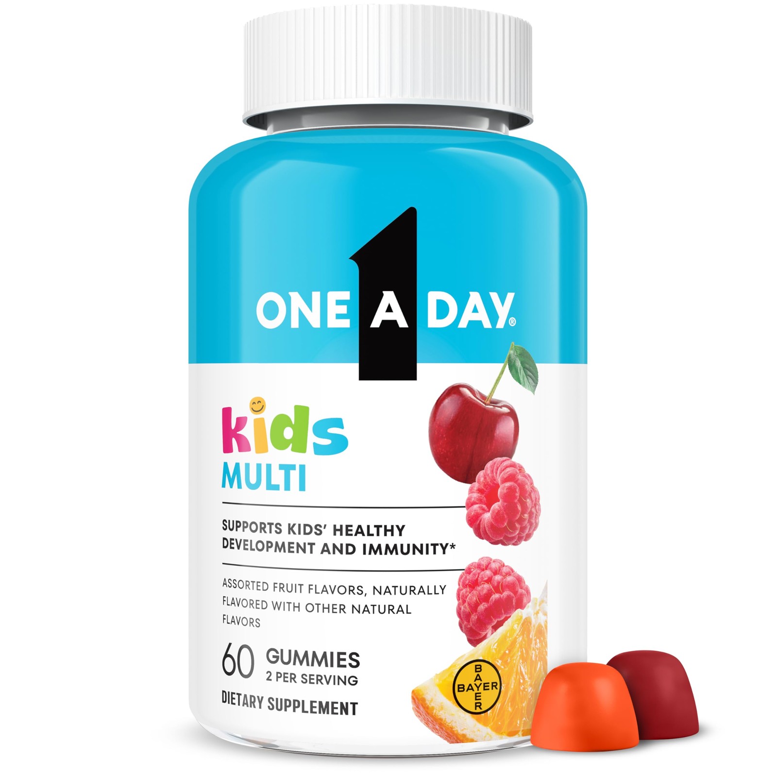 One A Day Kids Multivitamin Gummies, Kids Vitamins with Vitamin C, D, E & Zin…