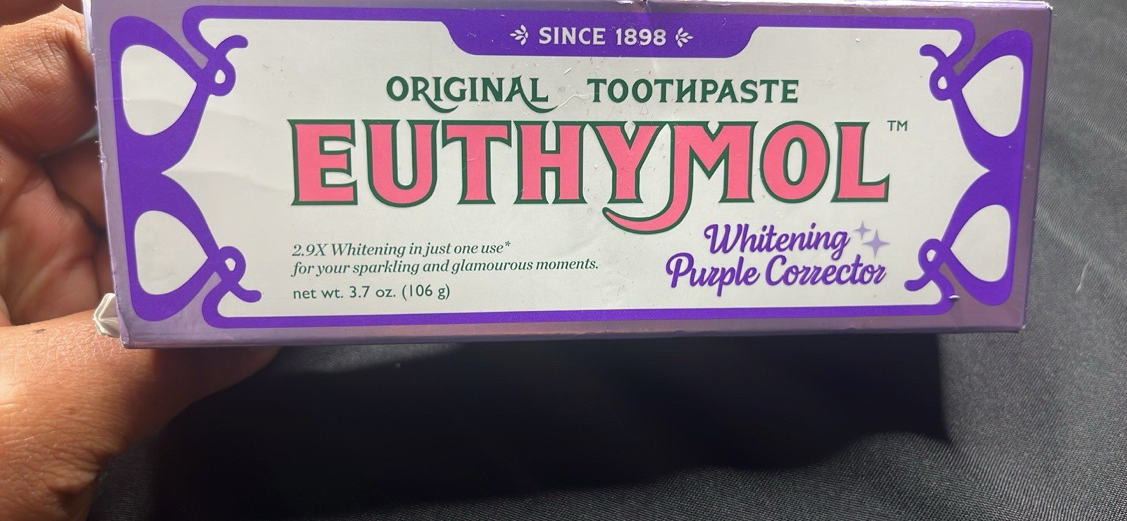 Euthymol Whitening Purple Corrector Toothpaste 3.7 oz (106 g) Original