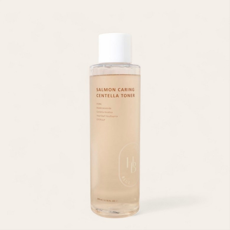 HEVEBLUE Salmon Caring Centella Toner 200ml K-Beauty Soothing Hydrating