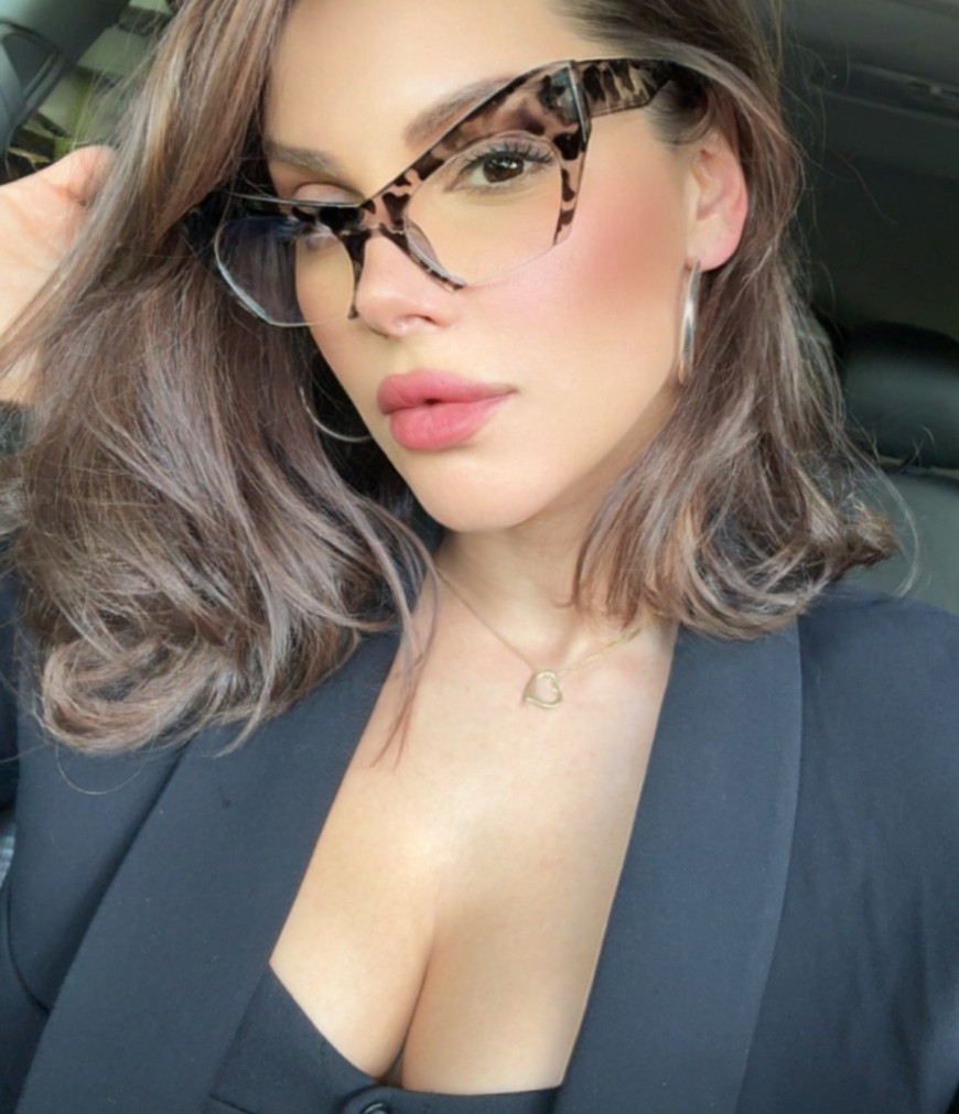 Eyeglasses Cat Eye Demi «Razor» Glasses rasoir cut off lenses Shadz GAFAS @