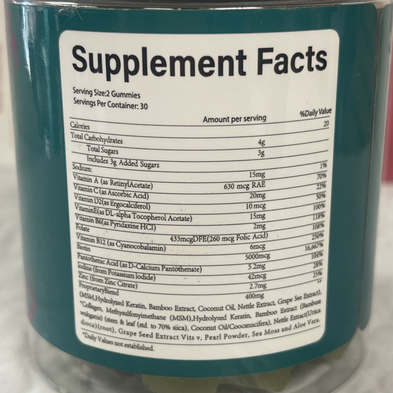 Balmbare Revive Sea Moss & Pearl Powder Gummies 30 Lemon berry Exp:09/2027