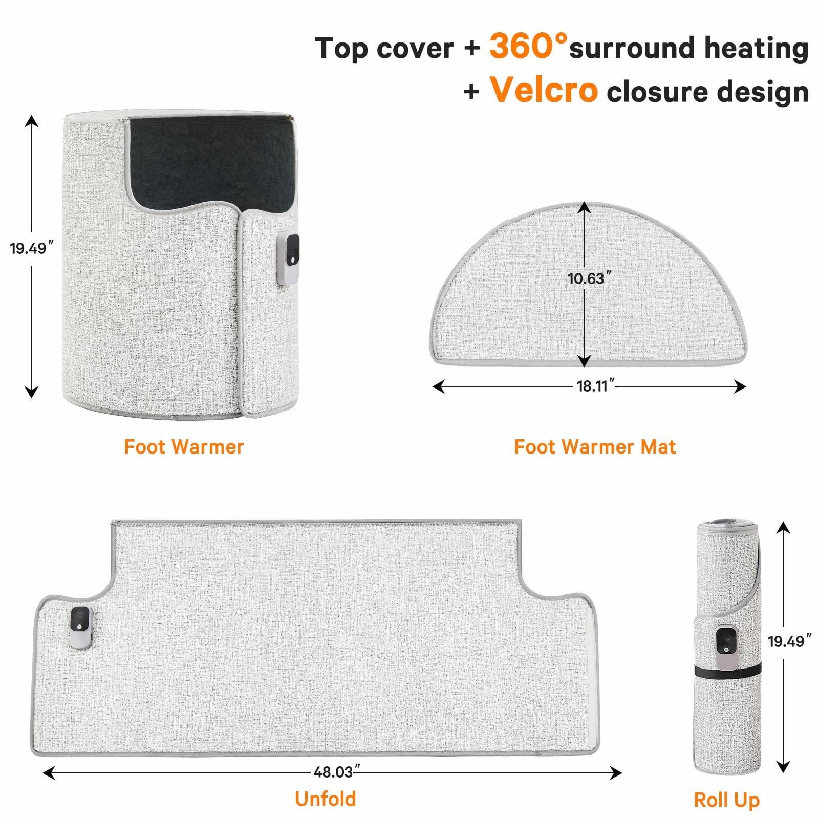 Under Desk Heater & Space Heater for Indoor Use,Leg Foot Feet Warmer For Offi…