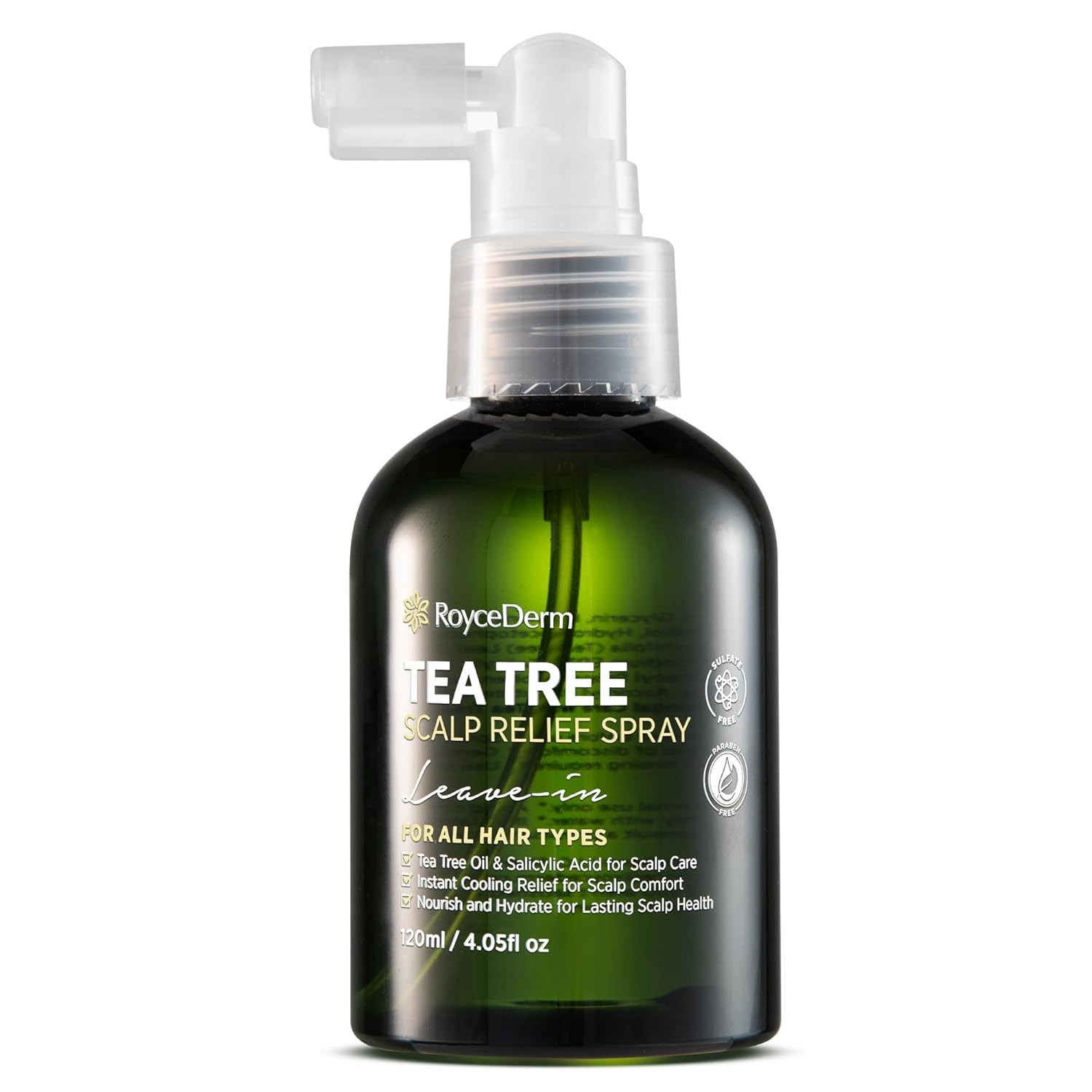 RoyceDerm Tea Tree Scalp Relief Spray: Leave-In Scalp Care for Dry, Flaky, an…