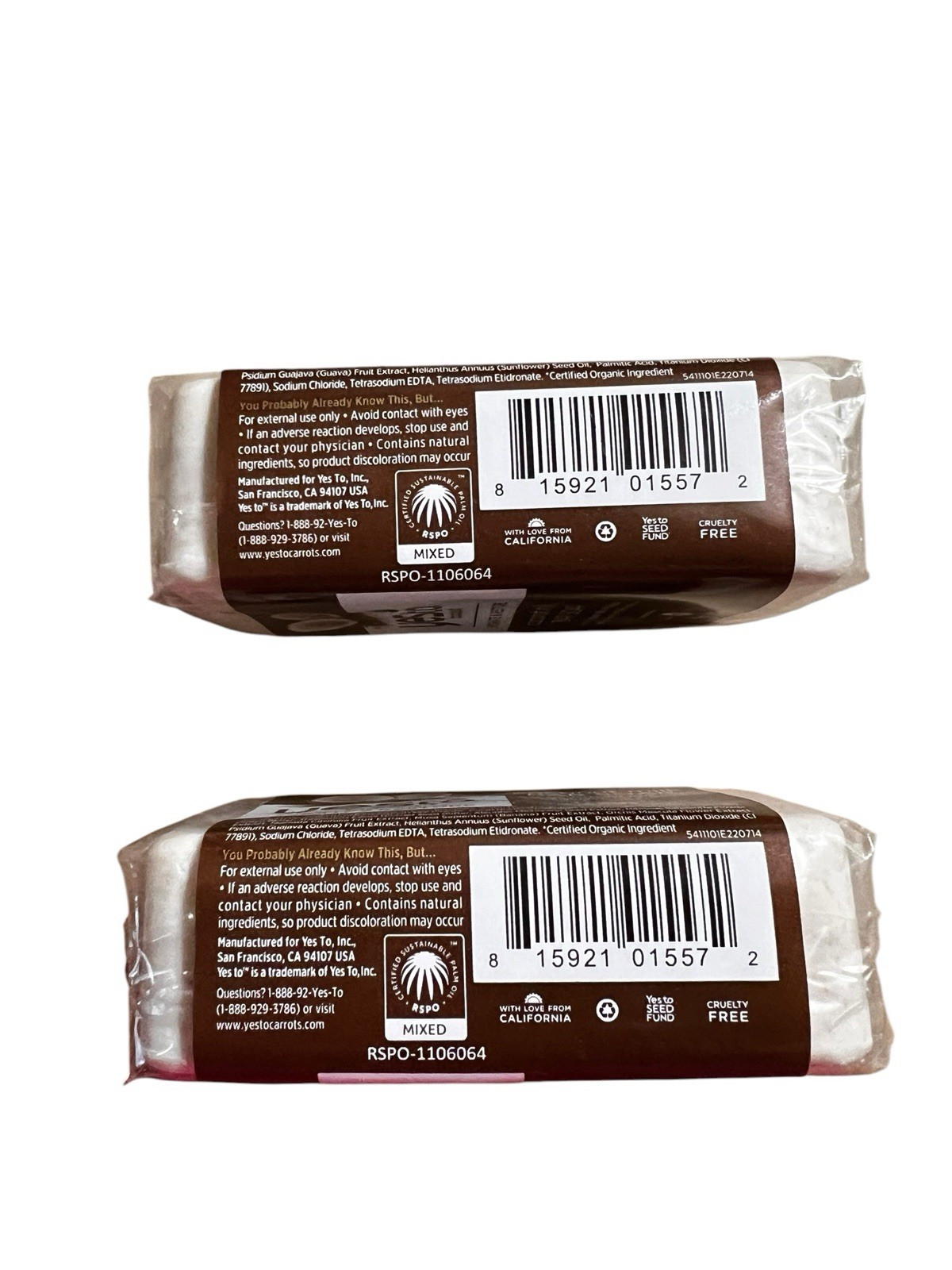 2x Yes To Coconut Hydrate & Restore Coconut Milk Bar Soap 7oz Disc HTF Rare