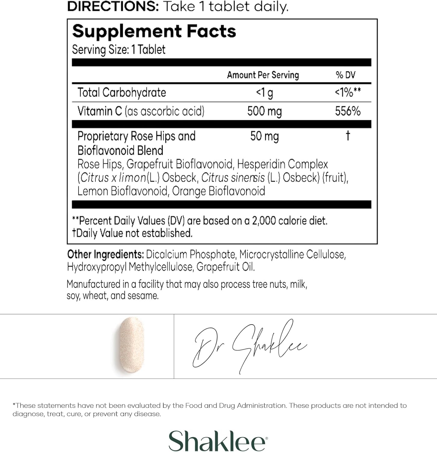 Shaklee-Sustained Release Vita-C? 500mg-High-Potency Cellular and Immune Support