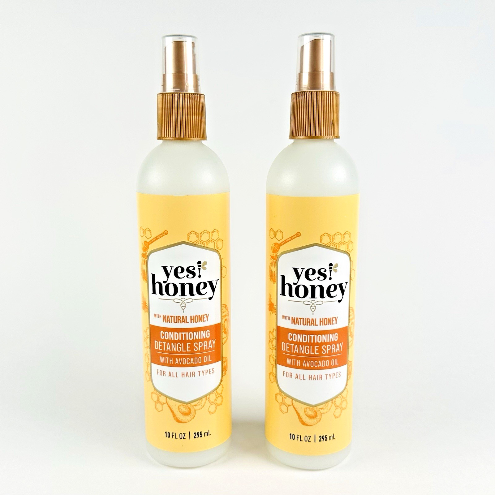 NEW Yes! Honey Conditioning Detangle Spray w/ Natural Honey (10 oz Each) 2 Pack