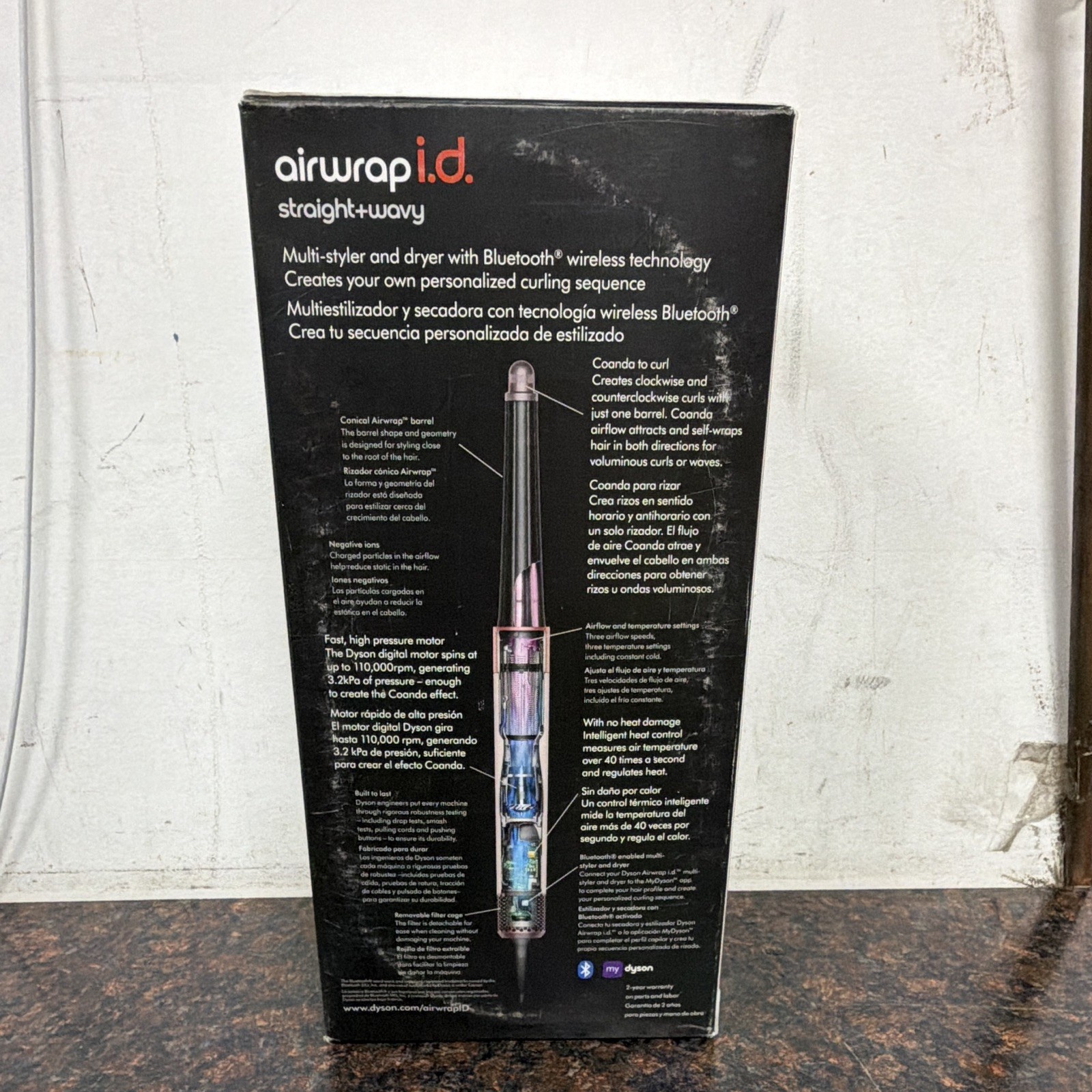 Dyson Airwrap i.d. Bluetooth Set Straight/Wavy w/ Fast Dryer & Long Barrels