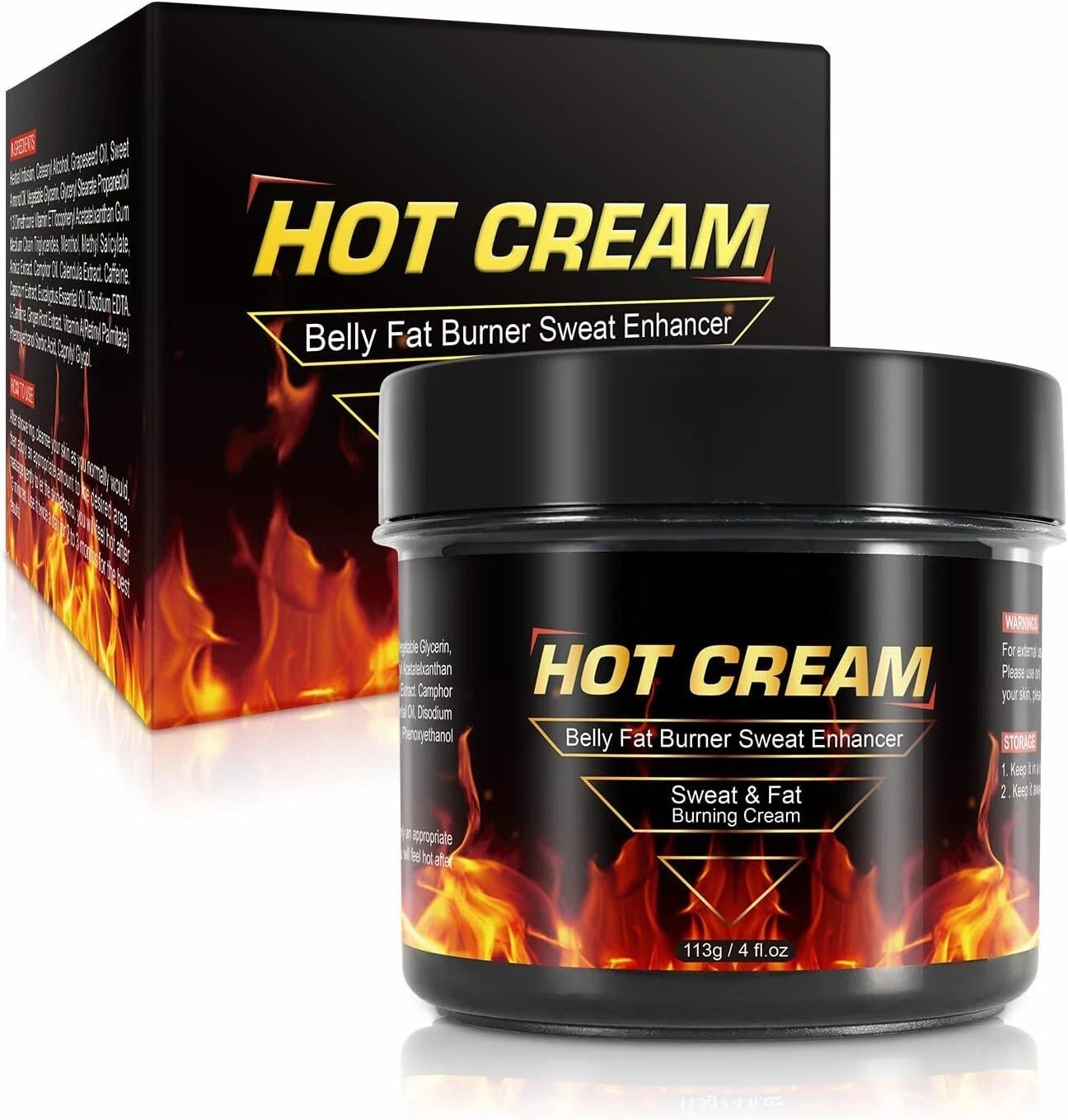Hot Sweat Cream, Natural Sweat Cream for Belly Fat Burner for Women, Fat Burning