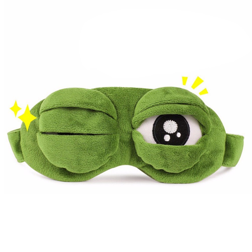 Funny 3D Frog Cute Sleeping Eye Mask Blindfold Travel Sleep Masks Soft Eye Cover