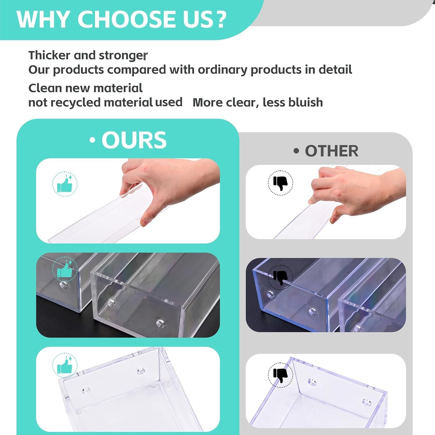 7 Tiers Layers Organizer Rack Stand Holder Large Capacity Acrylic Clear for N…