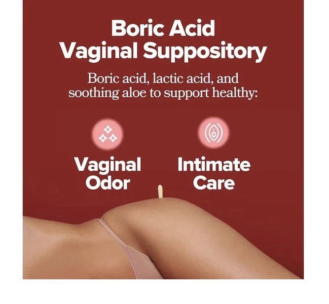 Health Boric With Vaginal Suppositories 24pcs – 60ct0mg Acid Aloe [C]