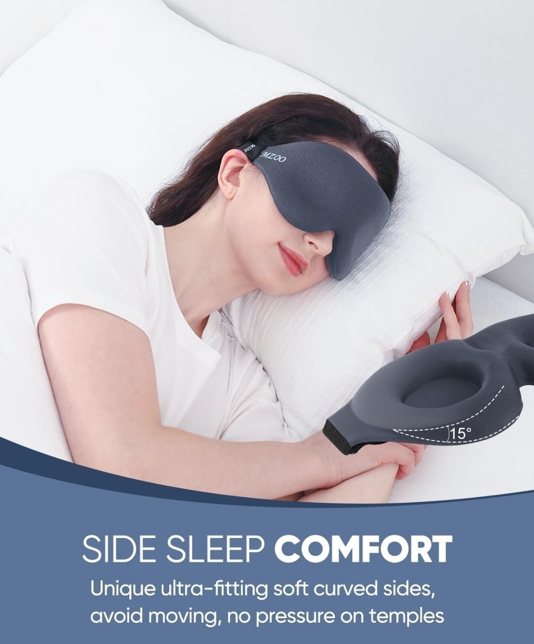 Sleep Eye Mask for Side Sleeper Men Women, Zero Eye Pressure 3D Sleeping Mask…