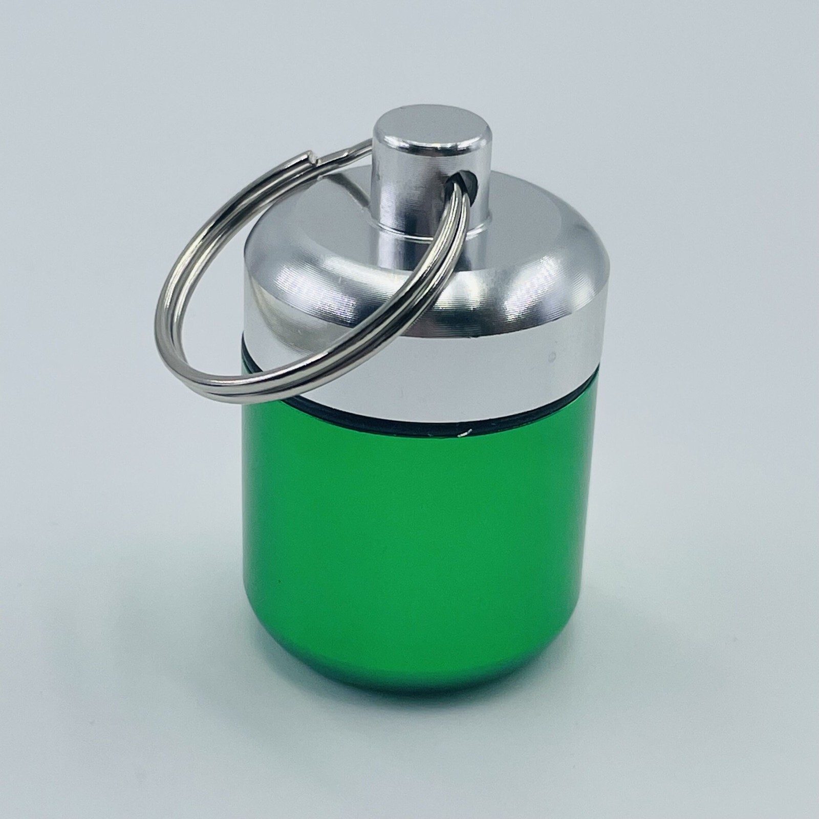 Keychain Medicine Pill Box Case Bottle Holder Waterproof Metal Container 6PCS