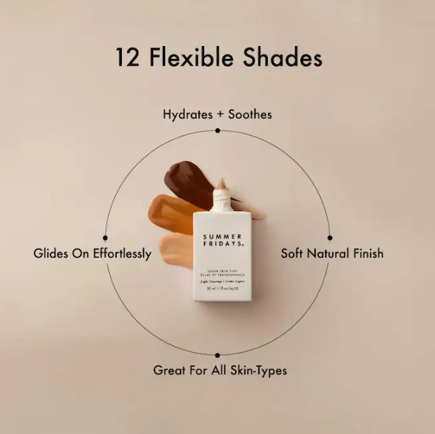 NIB 100% Authentic Summer Fridays Sheer Skin Tint,1oz,12 colors