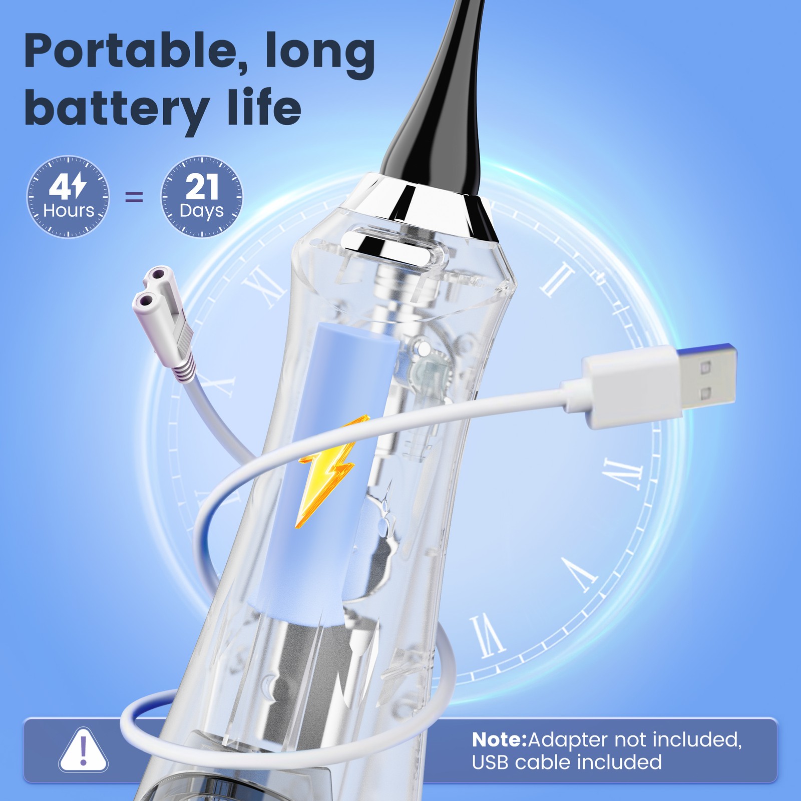 SEJOY 8 Jet Tips Water Flosser Dental for Teeth Cordless Oral Irrigator Cleaner