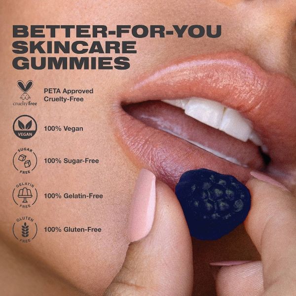 2 Pack Imarais Beauty Youth Skincare Gummies, 60 Gummies total Black Cherry