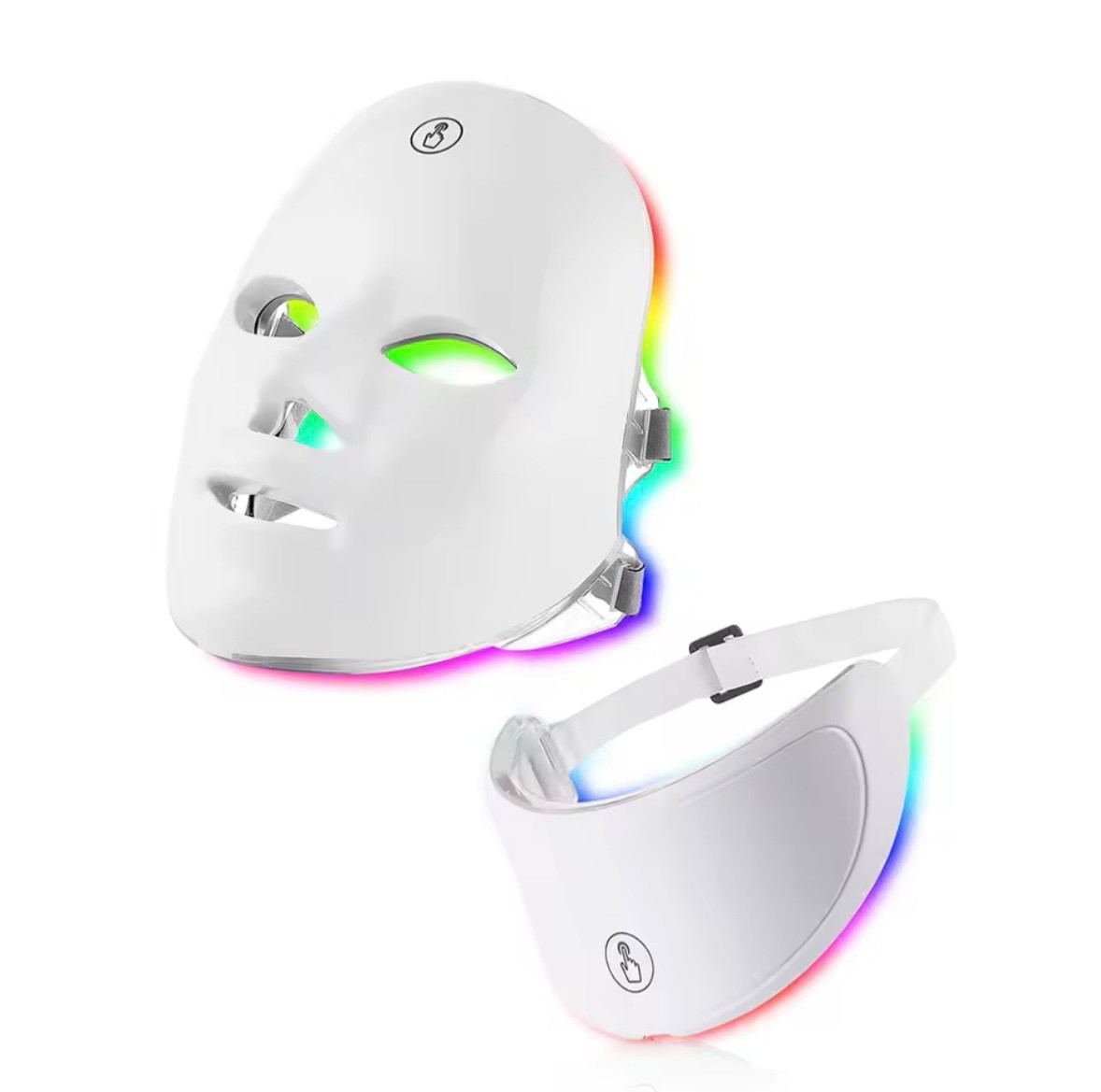 7 Colors Led Facial Mask With Neck Red Light