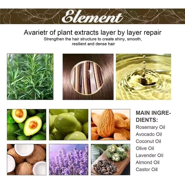Rosemary Hair Growth Oil Serum Anti Hair Loss Scalp Treatment 60ml Natural