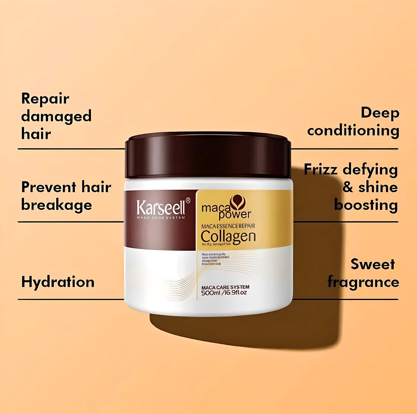 Hair Repair Mask With Argan Oil Fortifying Collagen And Keratin Detox Damage