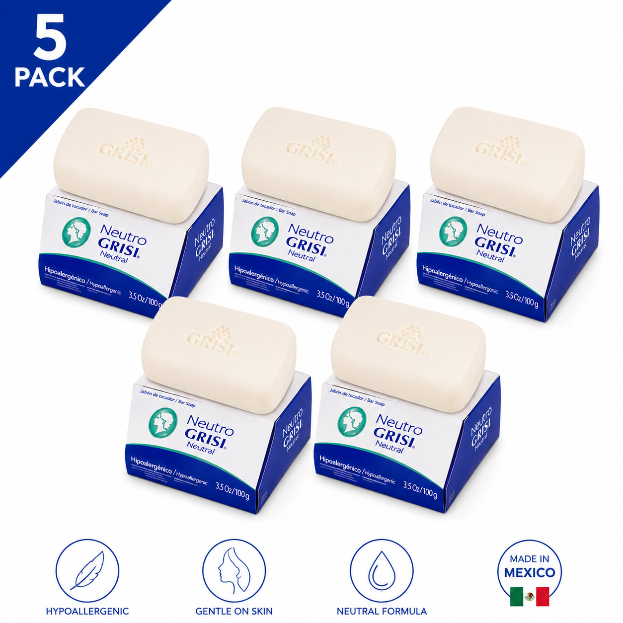 Neutro Grisi Neutral Soap – 3.5oz (5 pack)