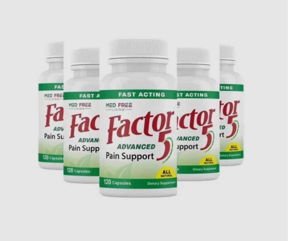 1-5pack Med Free Living Factor 5 Natural Joint & Muscle Support Complex 120 Caps