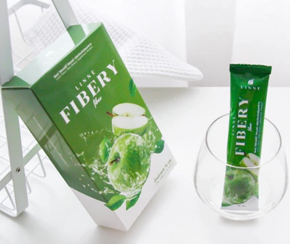 Linne Fibery Fiber Green Apple Detox Drink Help Excretion Delicious Healthy x 6
