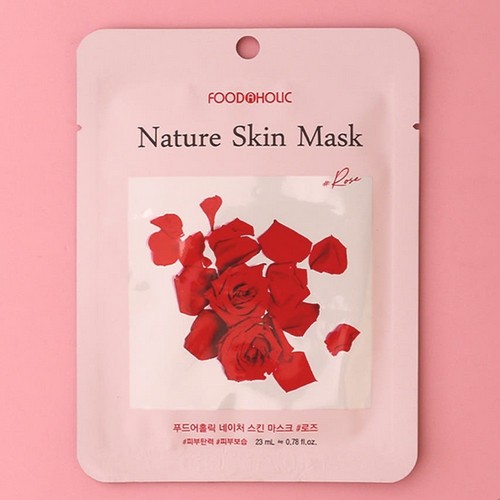 FOOD A HOLIC Nature Skin Mask Pack 23ml Rose 10EA Korean Seller