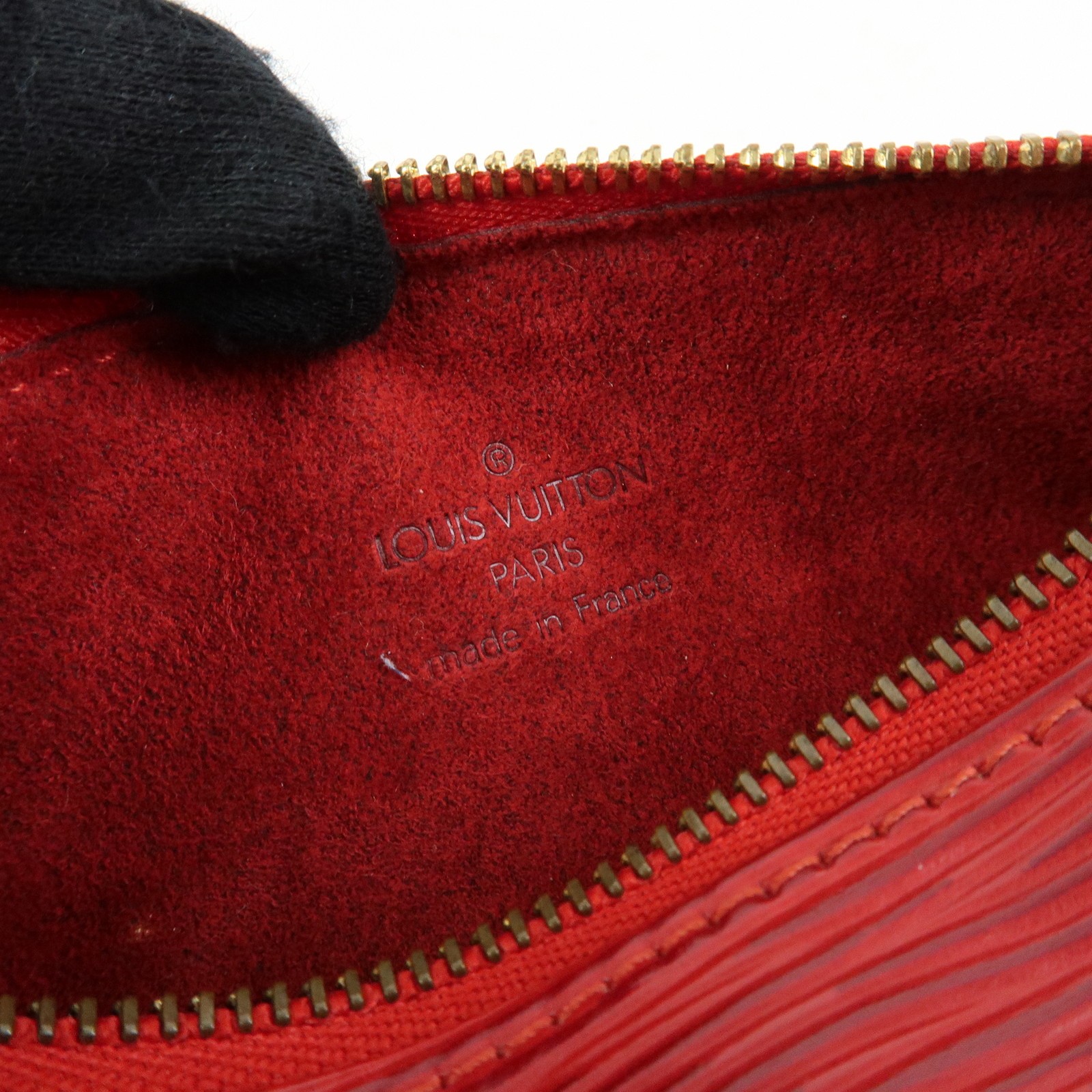Louis Vuitton Epi Set of 2 Leather Soufflot Pouch Red Blue Authentic Used F/S