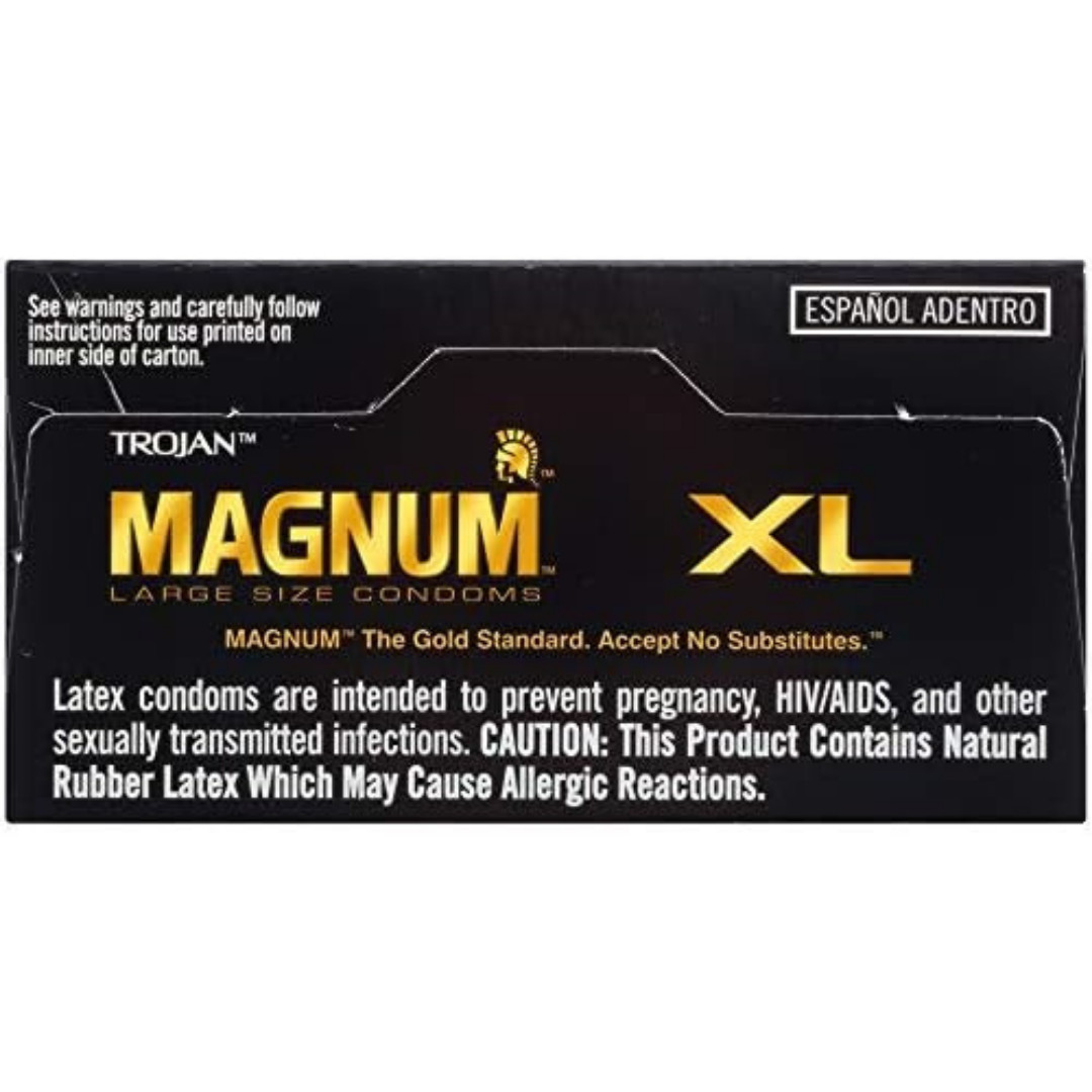 Lubricated Magnum Condoms XL Large Size – 12 Count | Free & Fast Shipping