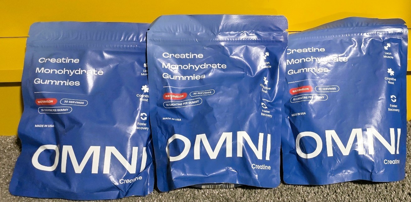 OMNI (3 Pack) Creatine Monohydrate Gummies – Supports Muscle Growth, Watermelon