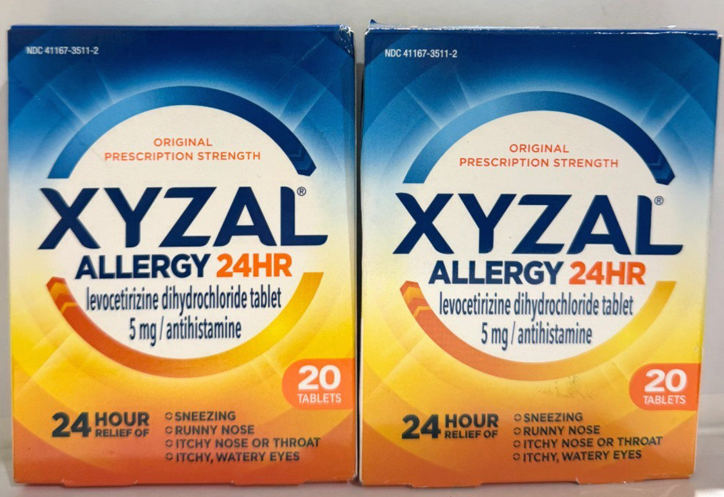 Xyzal Allergy 24HR Relief Tablets 20 Ct 2 Pack Exp 03/27