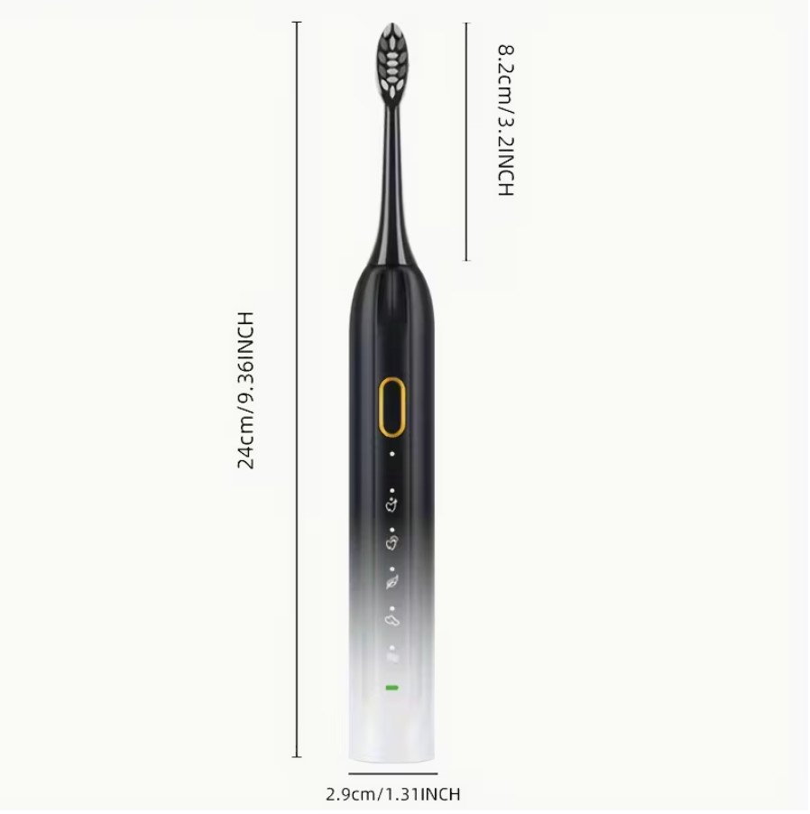 IPX8 Sonic Electric Toothbrush, USB Direct Charging, Couple Style with Replaceab