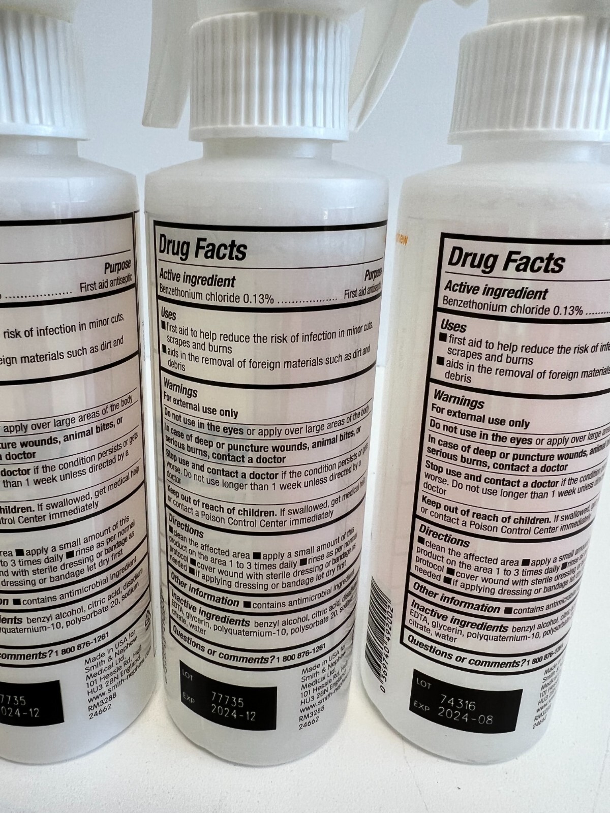 Shelf5: 4 Bottles – Dermal Wound Skin/Wound Cleanser 8 fl oz Spray Exp. 08-2024